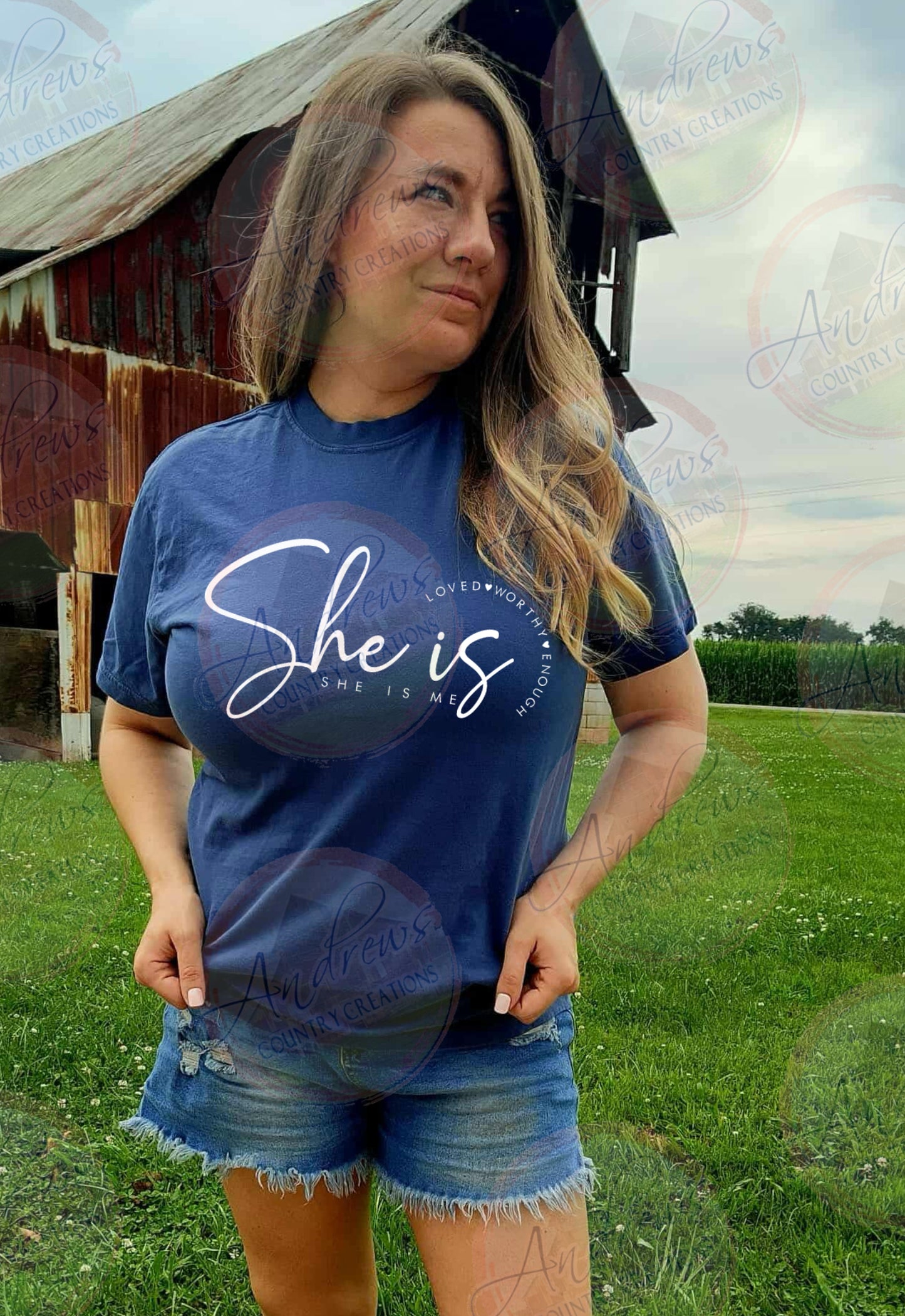 She is- comfort colors tee