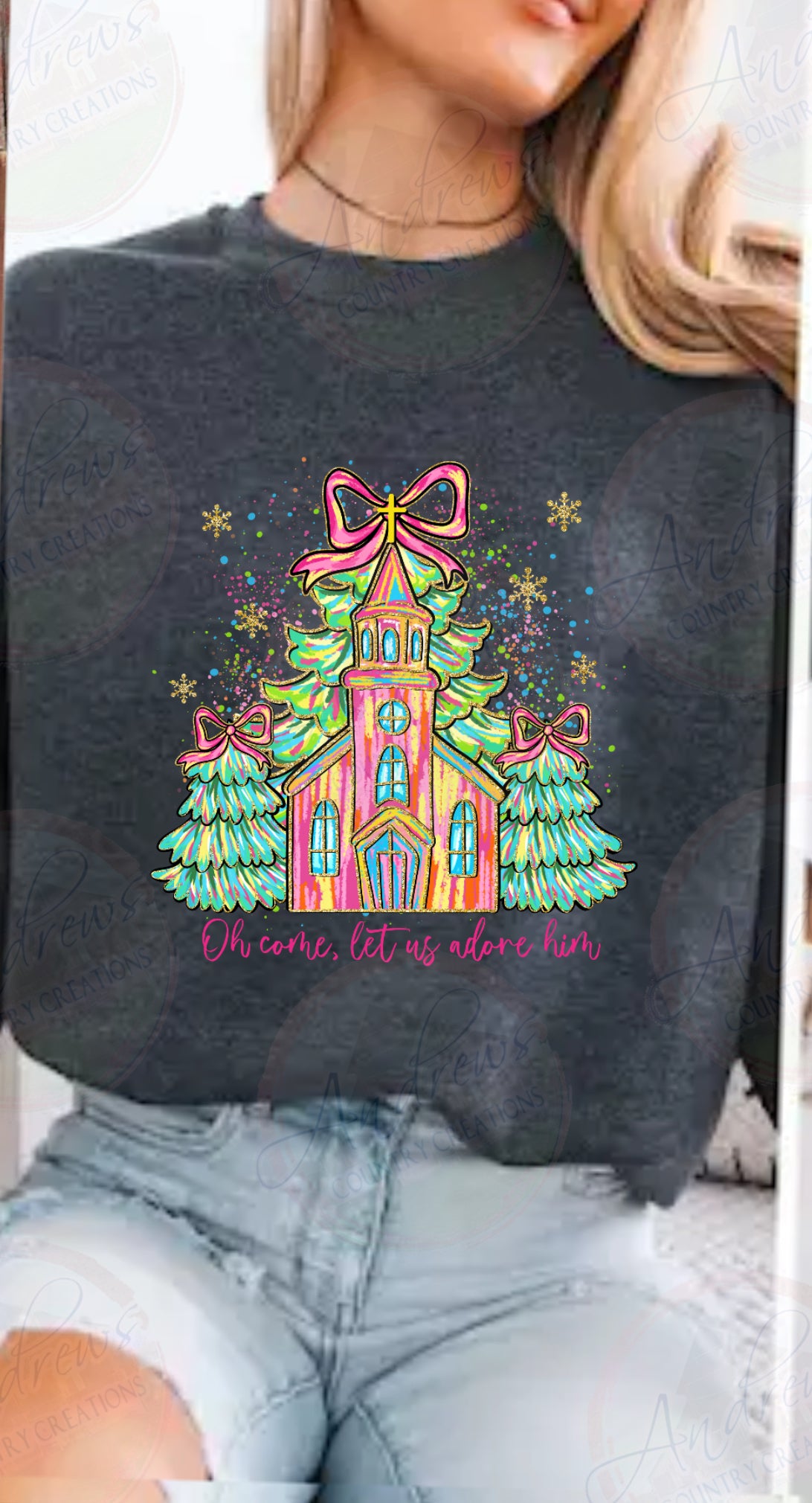 Let us adore him- Crewneck sweatshirt