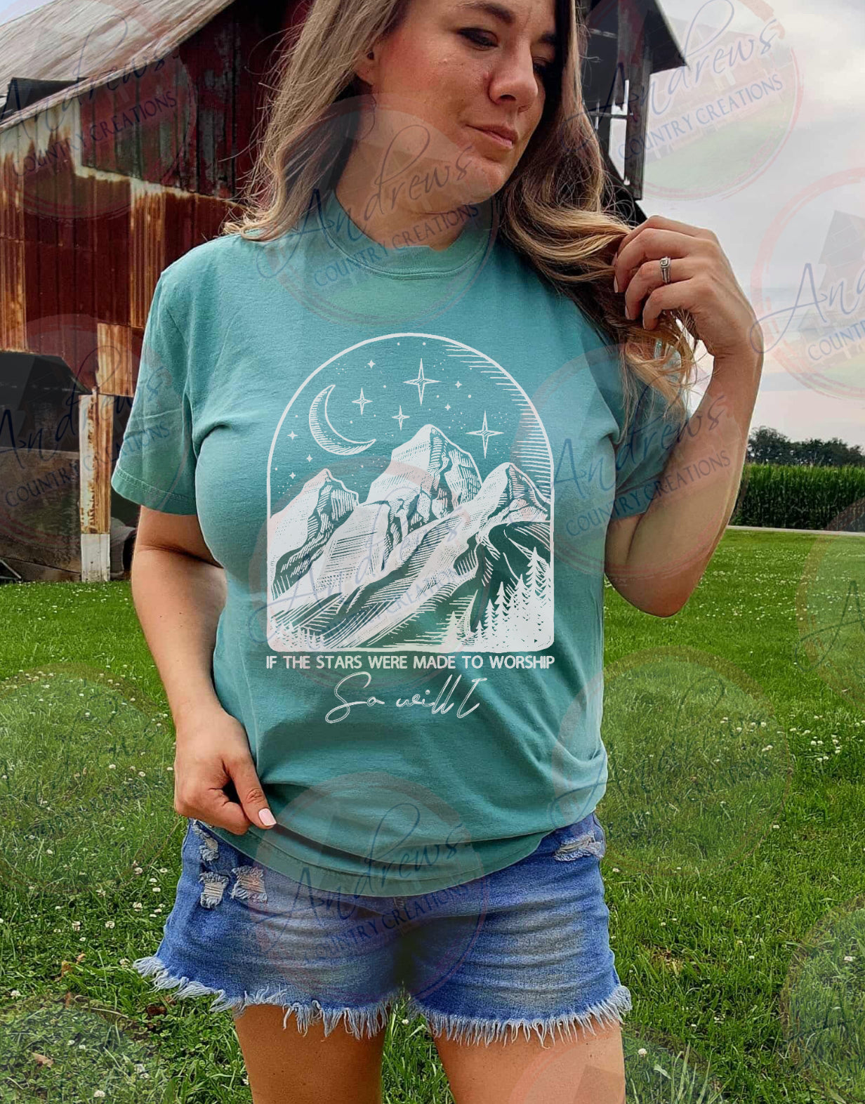 If the stars were made to worship- comfort colors tee