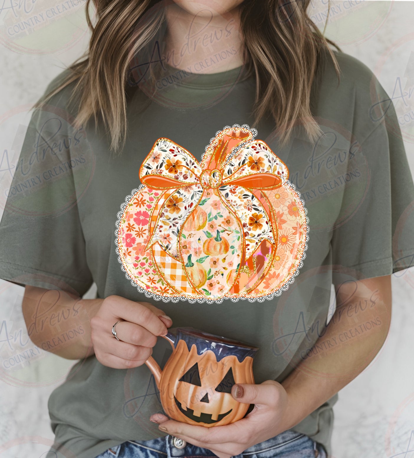 Lace pumpkin- comfort colors