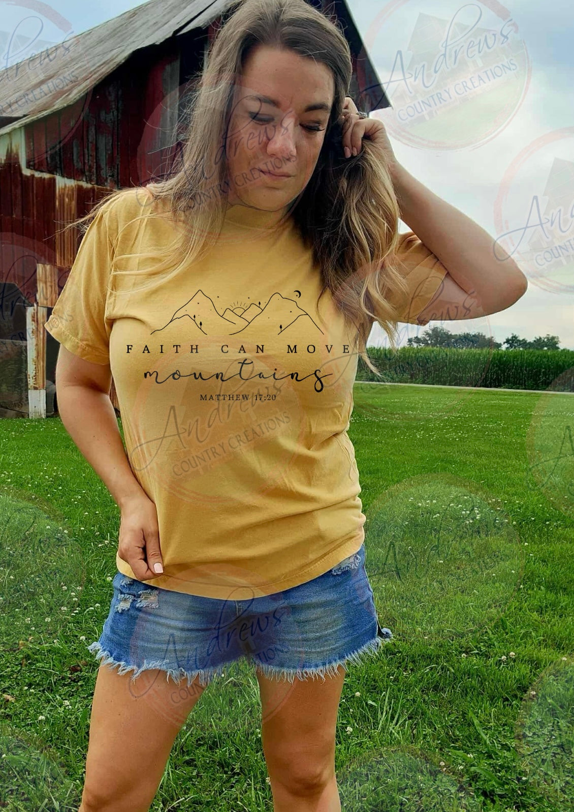 Faith can move mountains-comfort colors tee