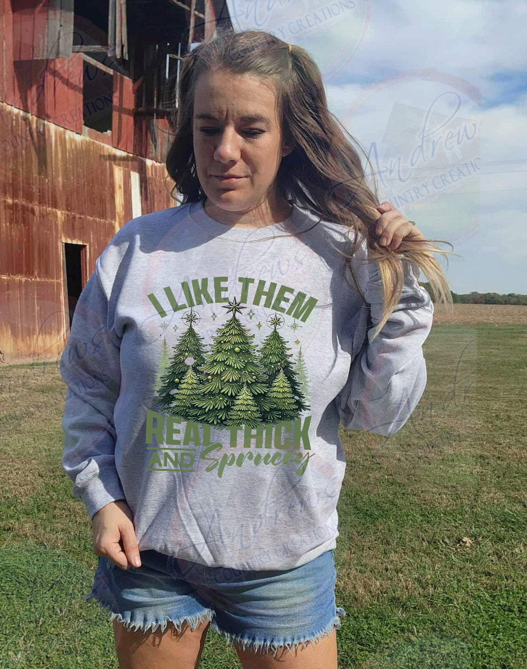 Real thick and sprucey- crewneck