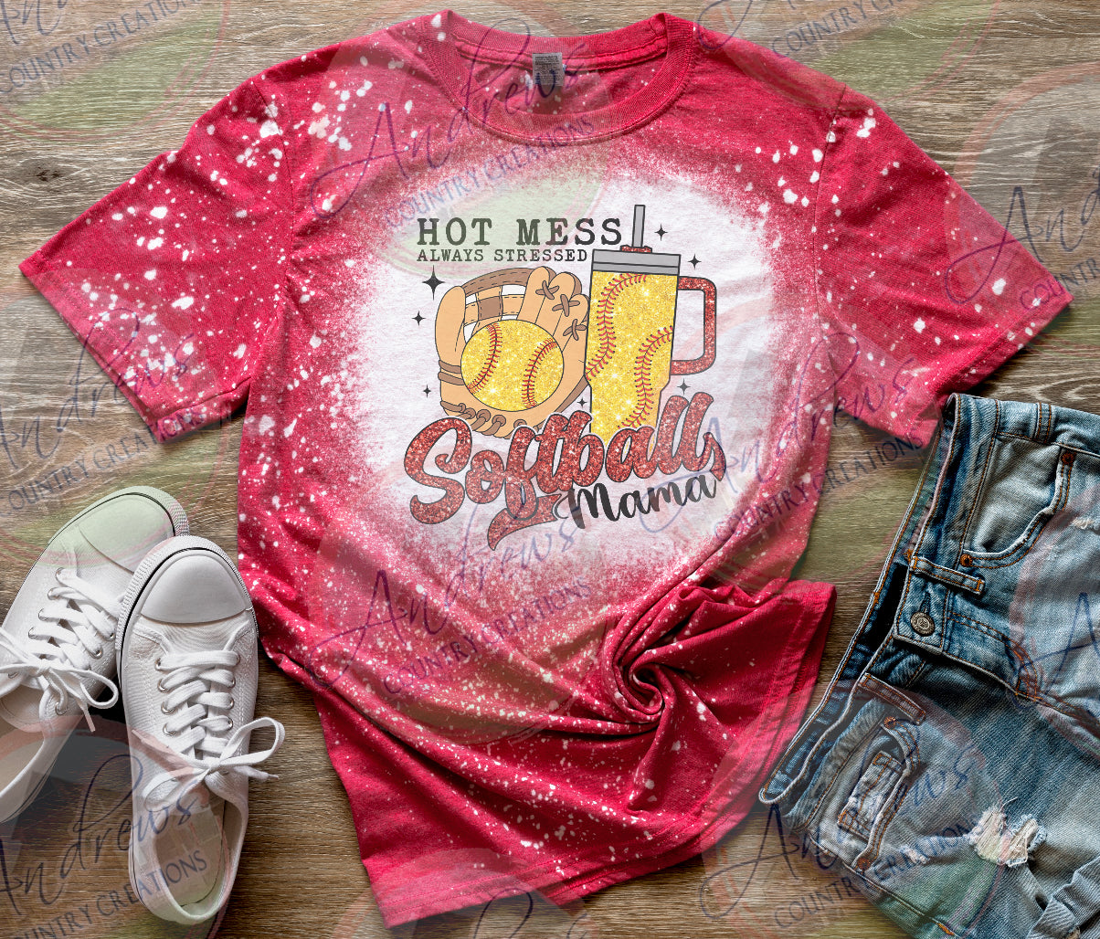 Hot mess- bleached tee