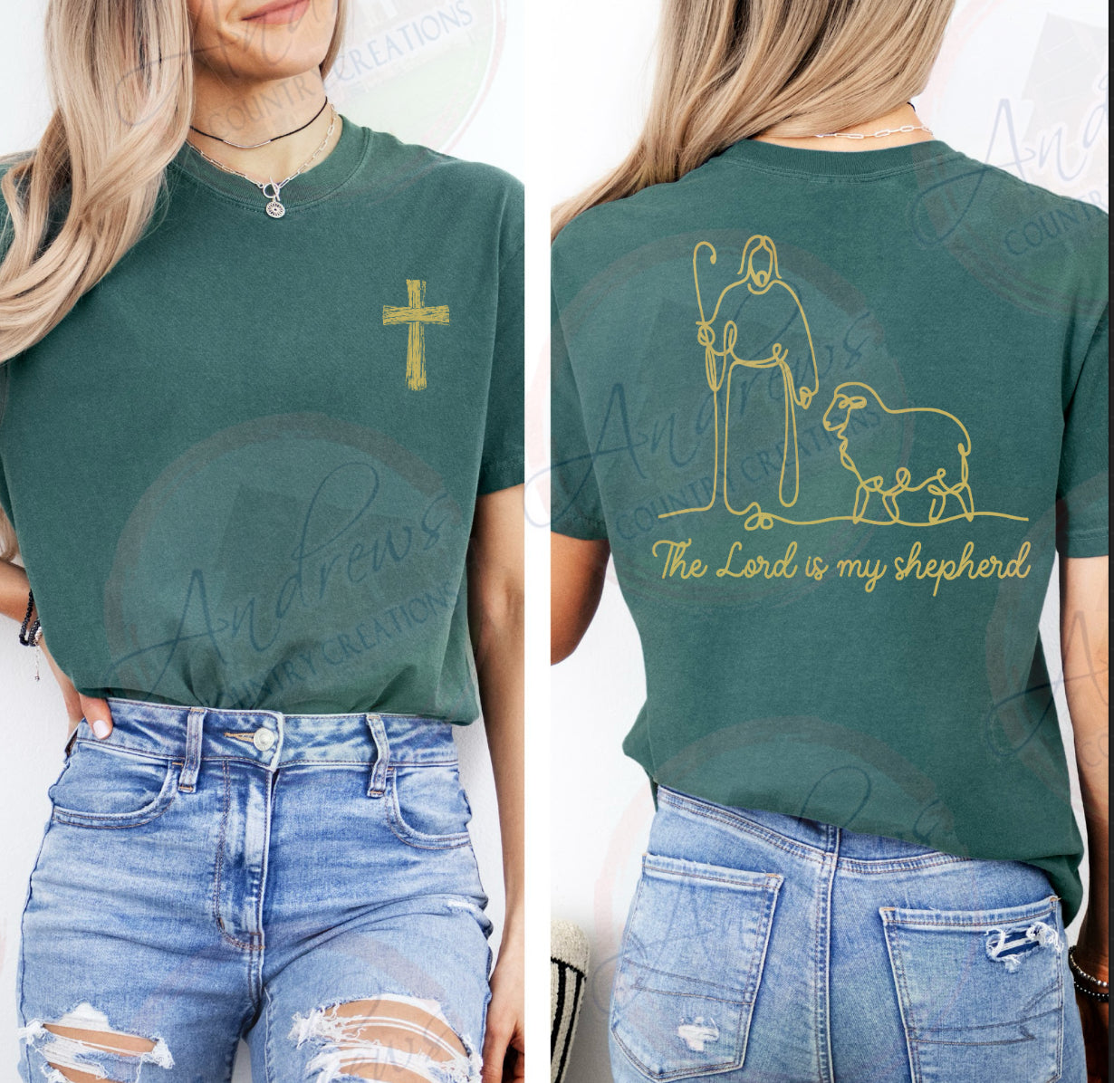 Lord is my shepherd -front and back design- comfort colors