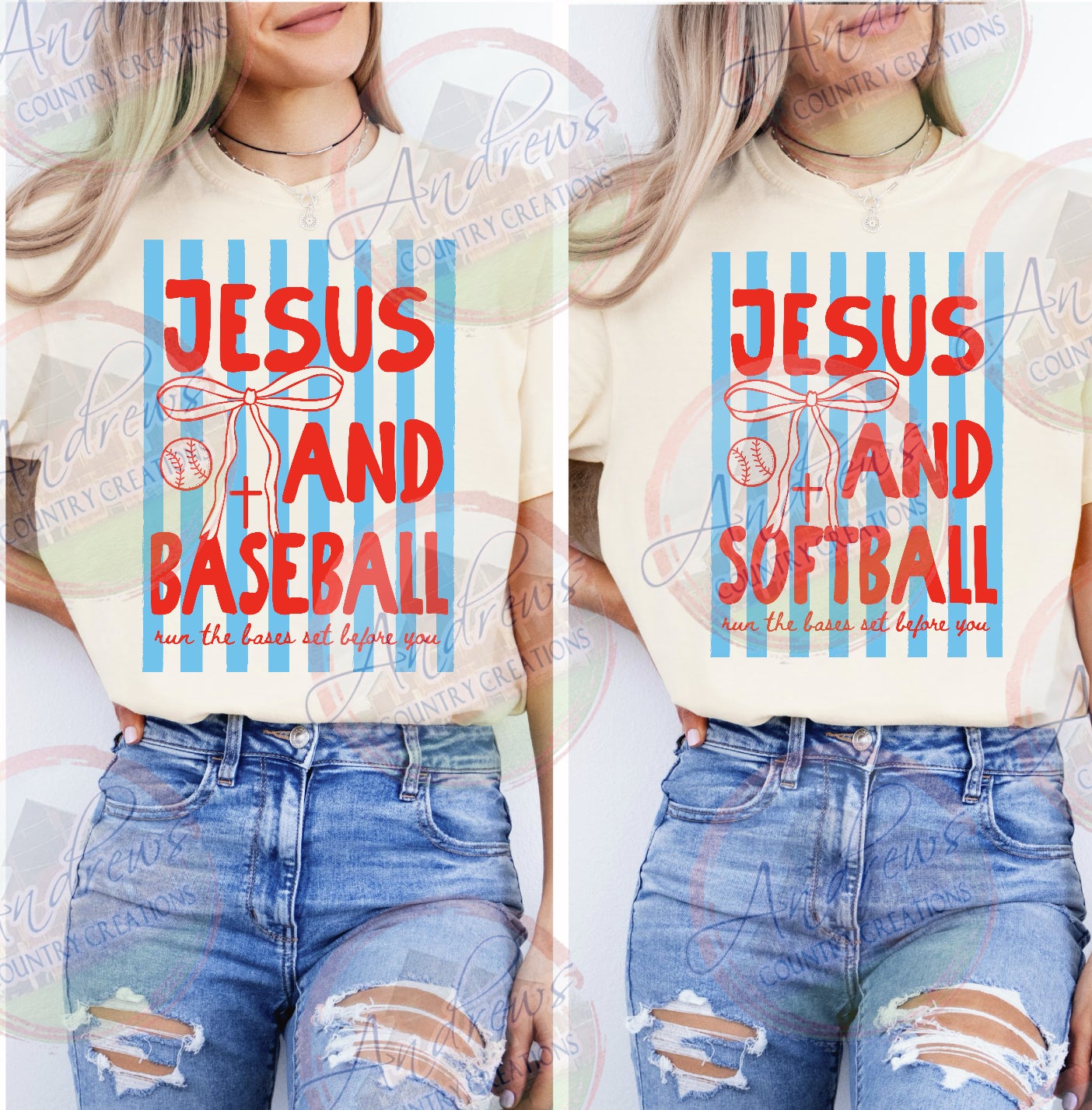 Jesus and Baseball/softball- comfort colors