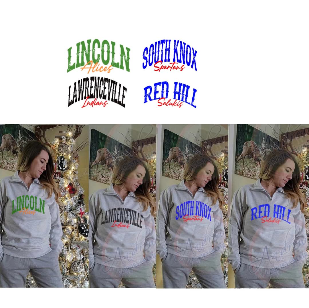 School mascot- 1/4 zip