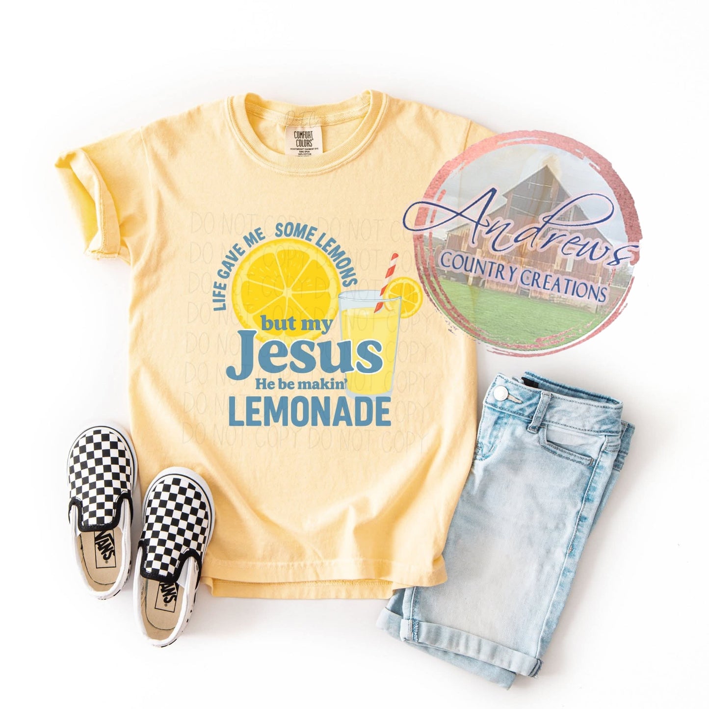 My Jesus making lemondade- adult and youth-comfort color brand