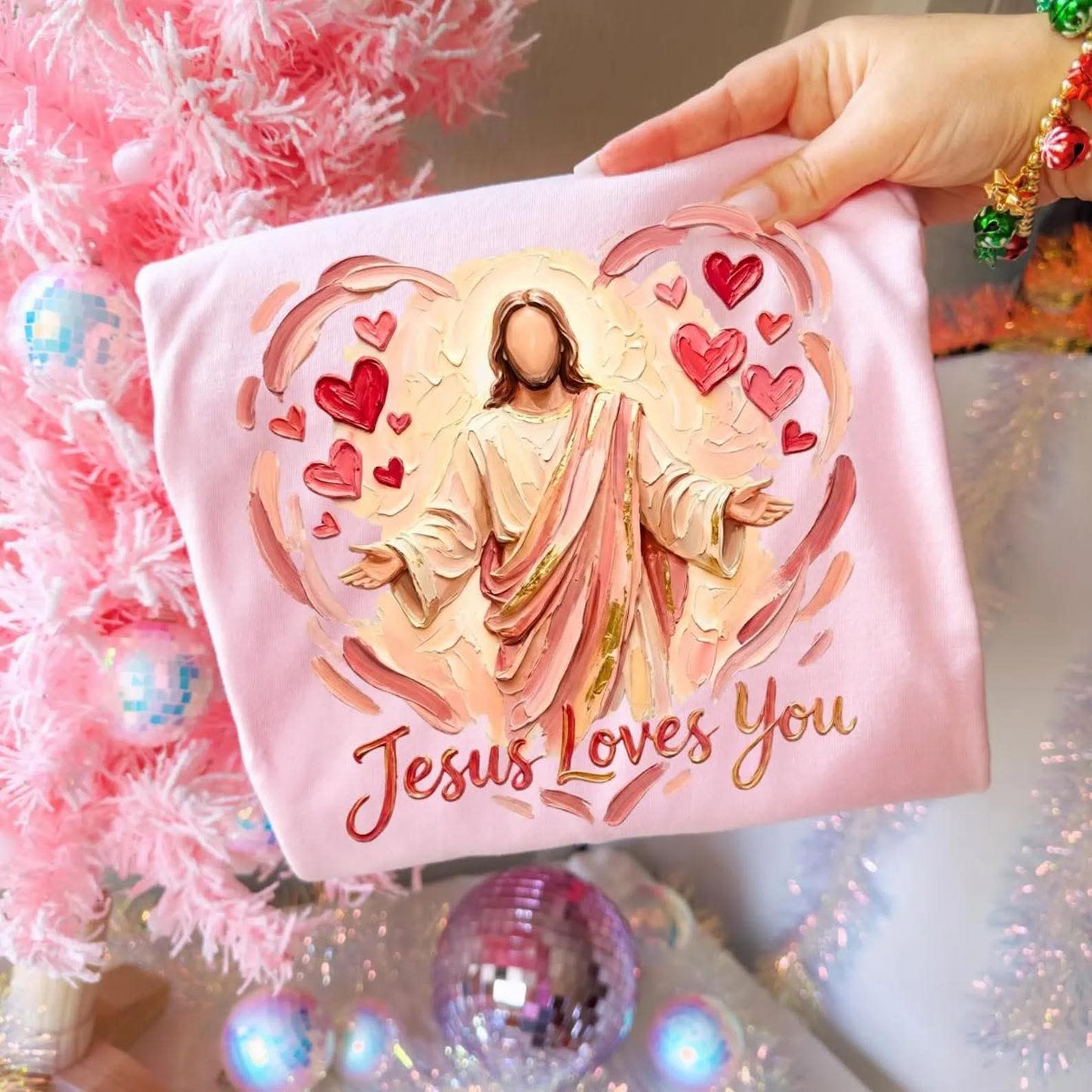 Jesus loves you- faux paint