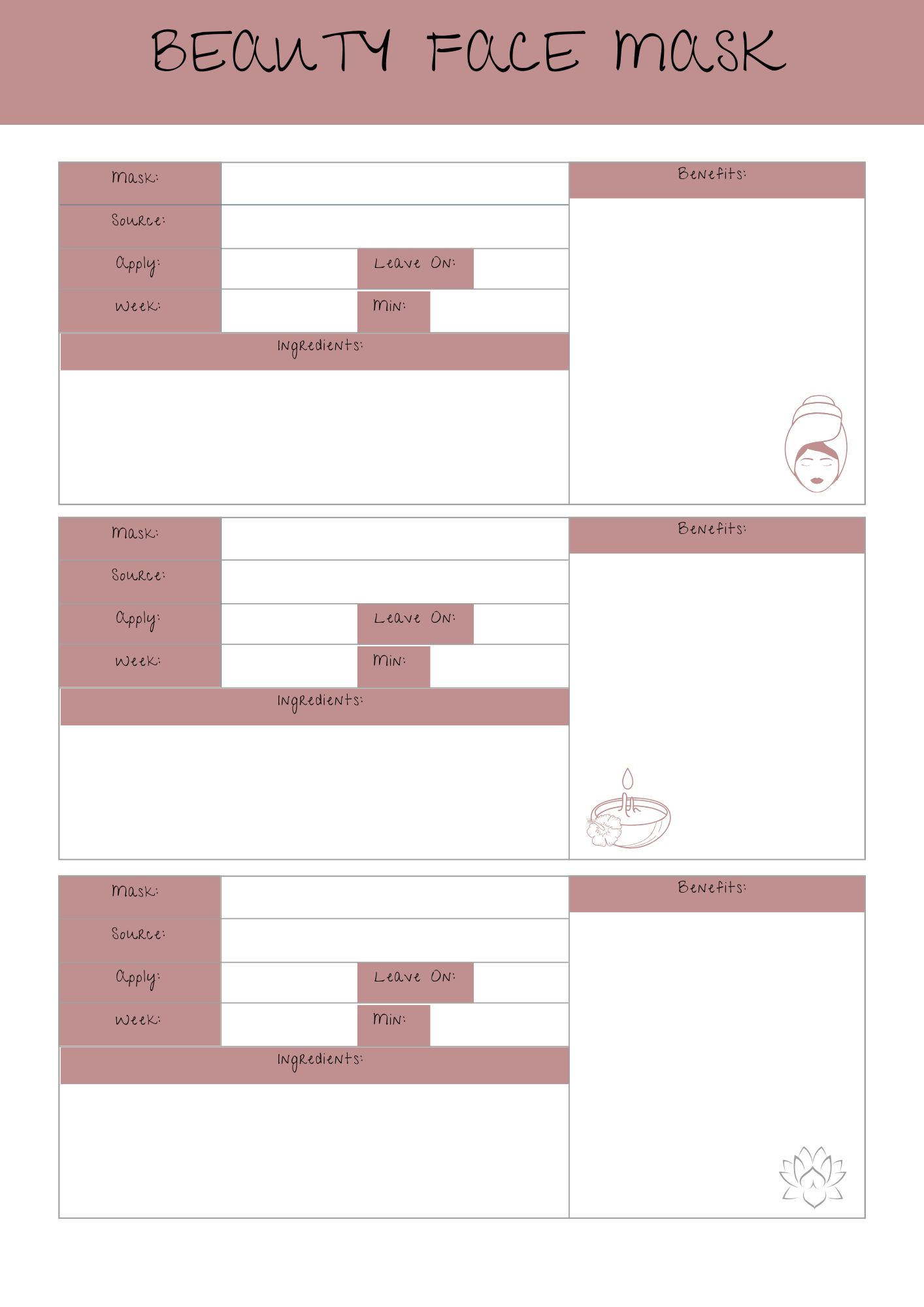 SelfCare planner- Digital download