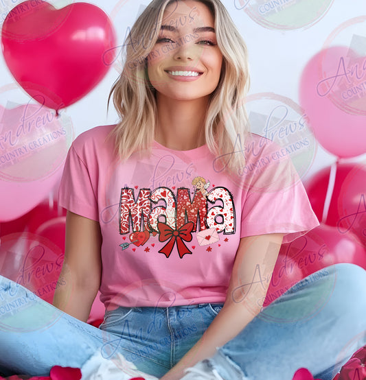 MAMA- valentine- Bella Canvas tee