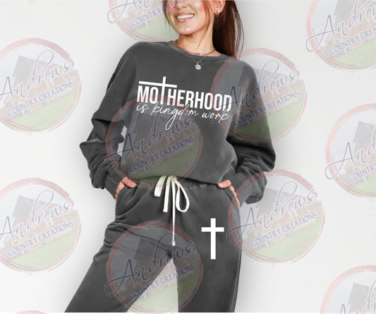 motherhood is Kingdom work- COMFORT COLORS - set or separate
