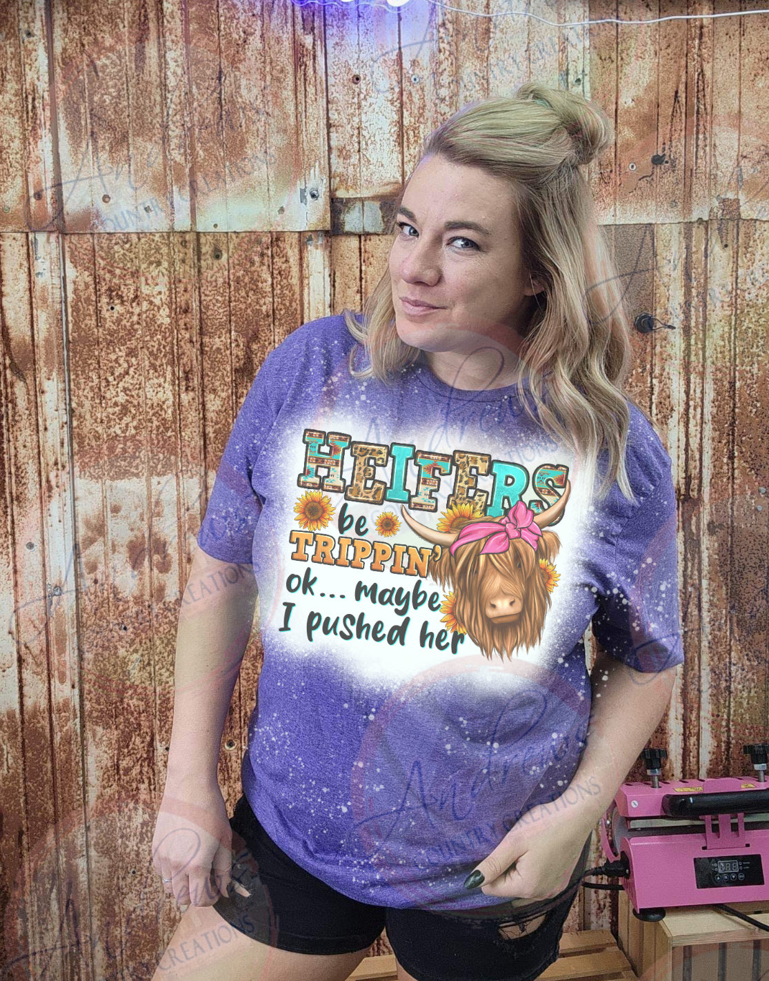 Heifers be trippin- bleached tee