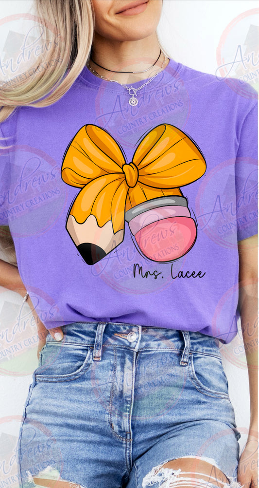 Pencil with custom name - comfort colors