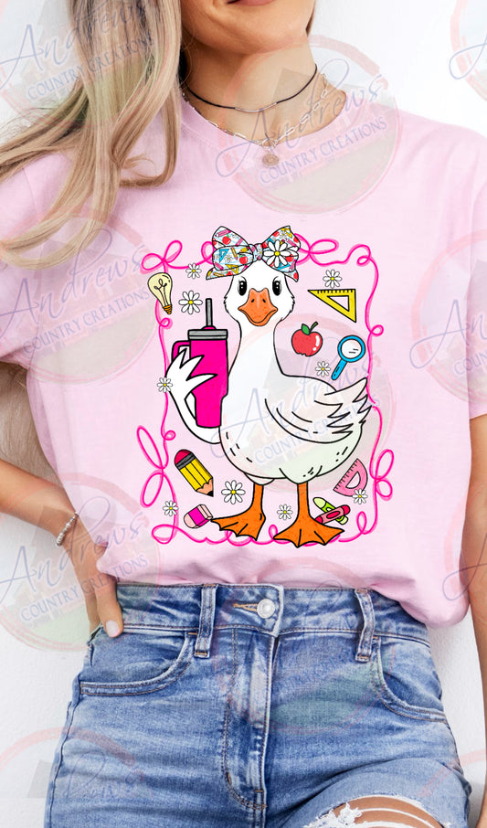 teacher goose- comfort colors