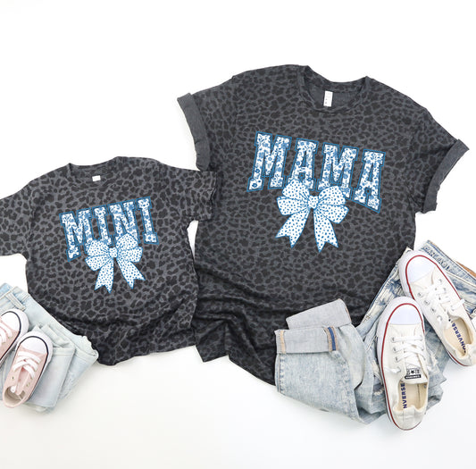 Mama- mini- leopard tee