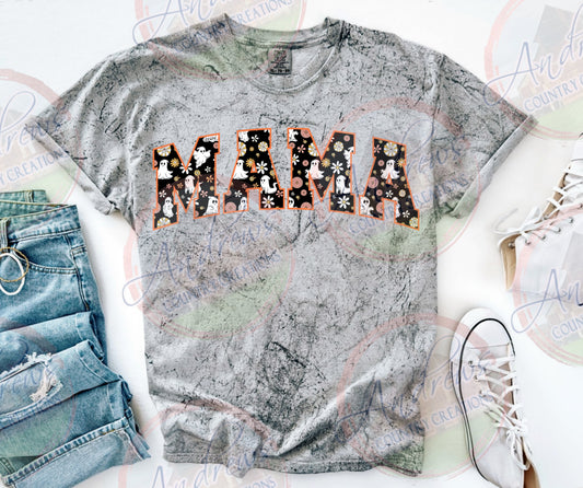 Mama- Halloween- colorblast- comfort colors
