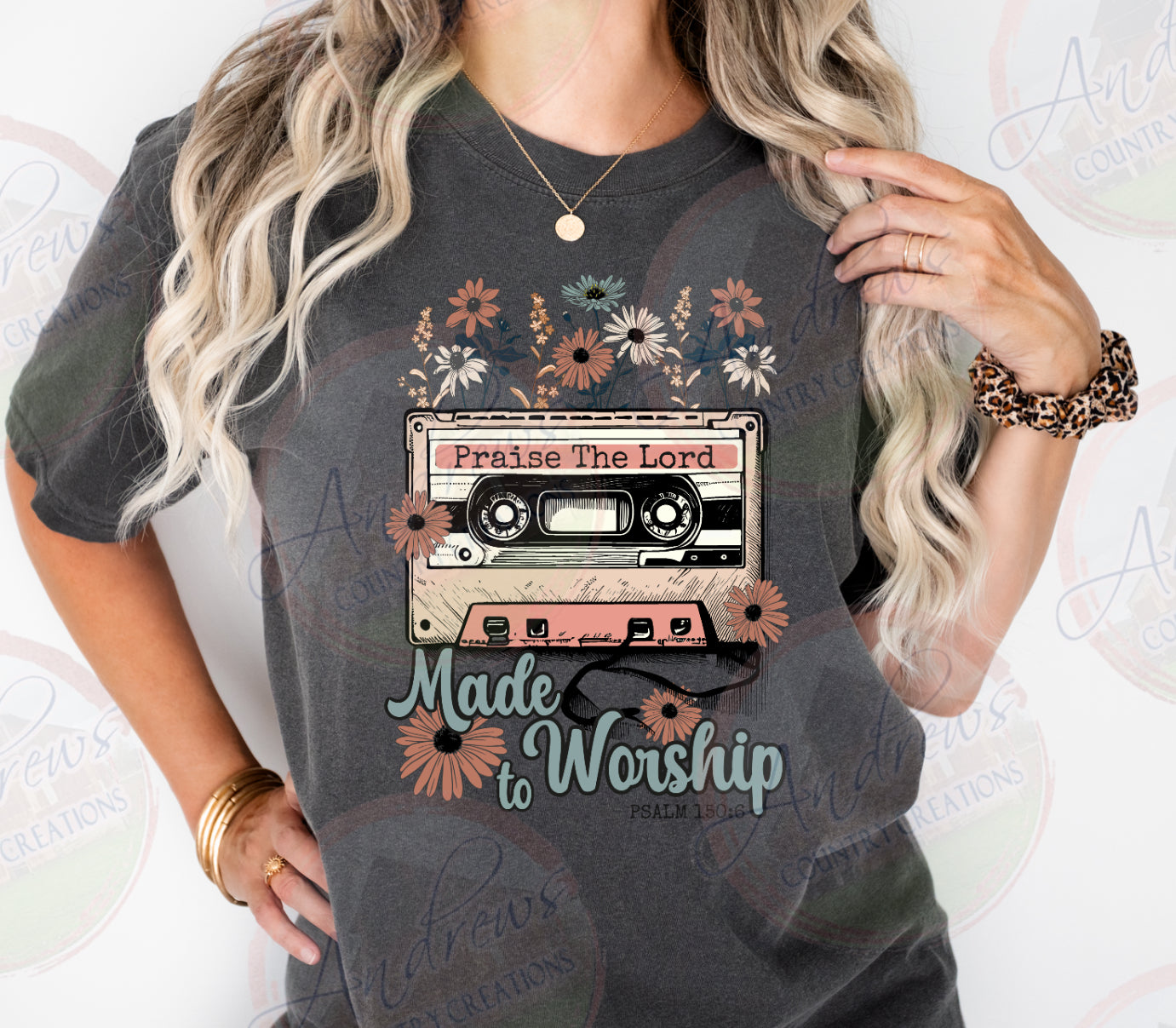 Made to worship- comfort colors tee