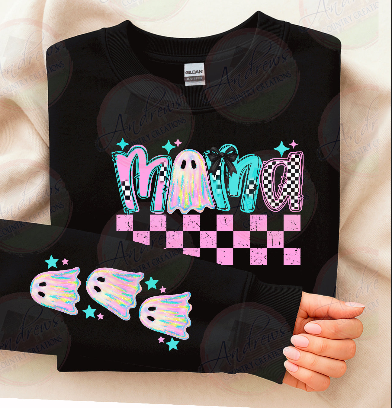 Mama- ghost -Gildan crewneck