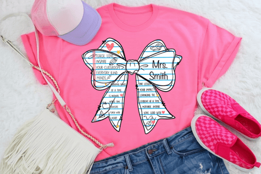 paper- bow comfort colors tee (Copy)