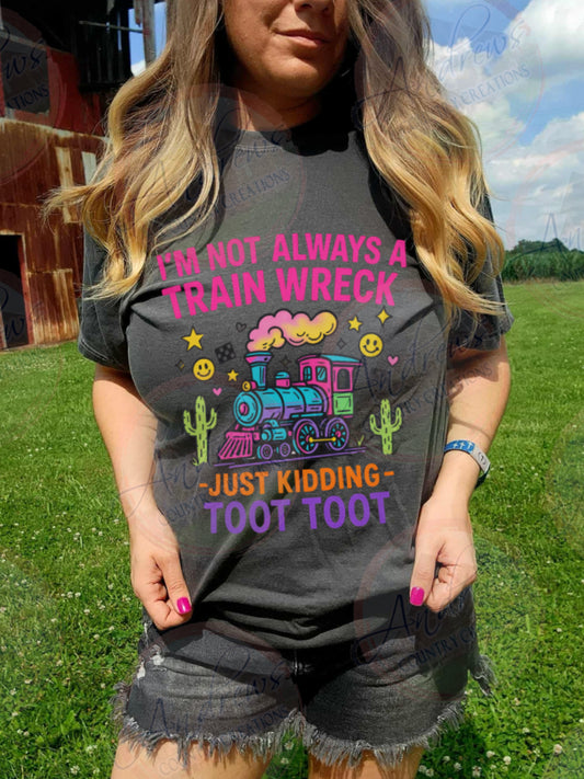 Train wreck- comfort colors tee