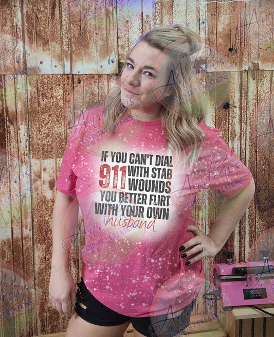 911- Heather red- bleached tee