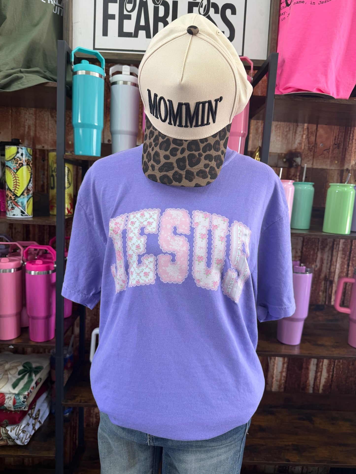 JESUS- faux embroidery- comfort colors- RTS