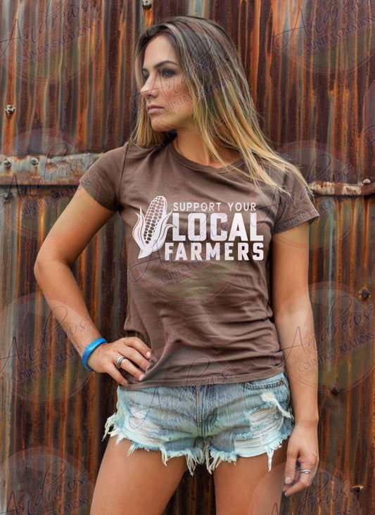 Support local farmers- comfort colors tee