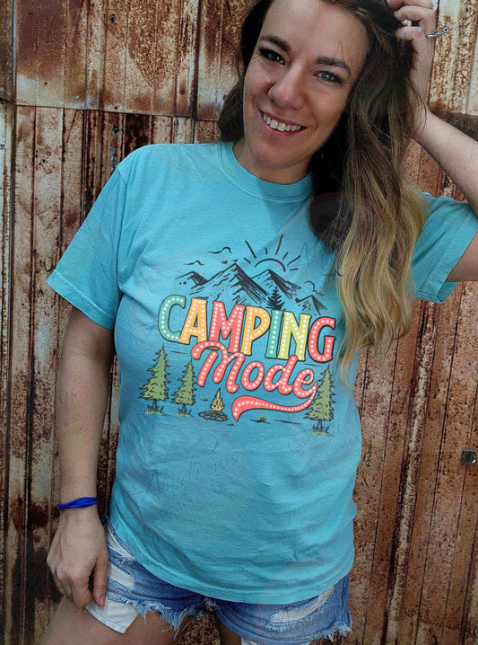 Camping mode - comfort colors tee