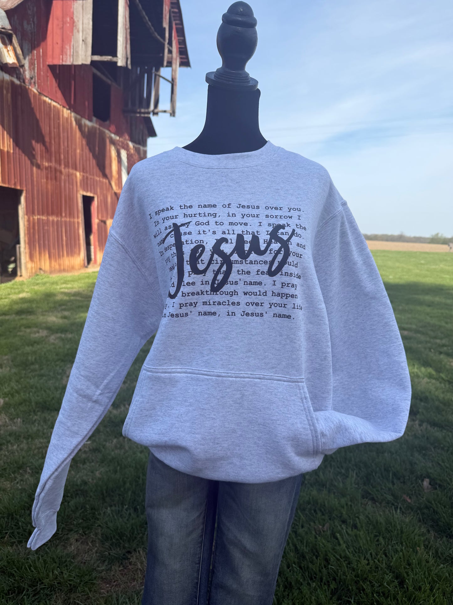 Jesus —-Pocket Crewneck- Ready to ship