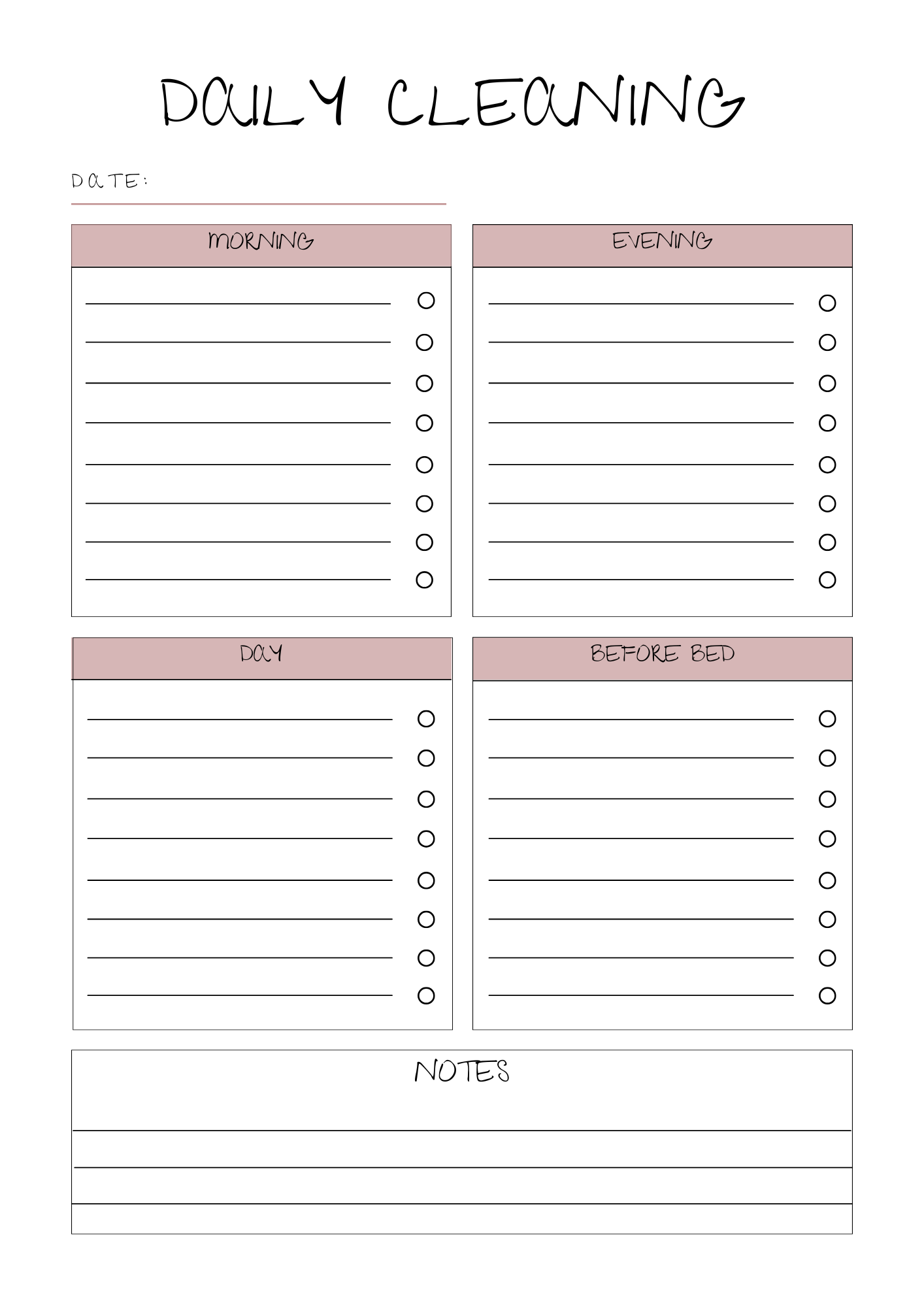 Cleaning & Organizing Journal- digital download