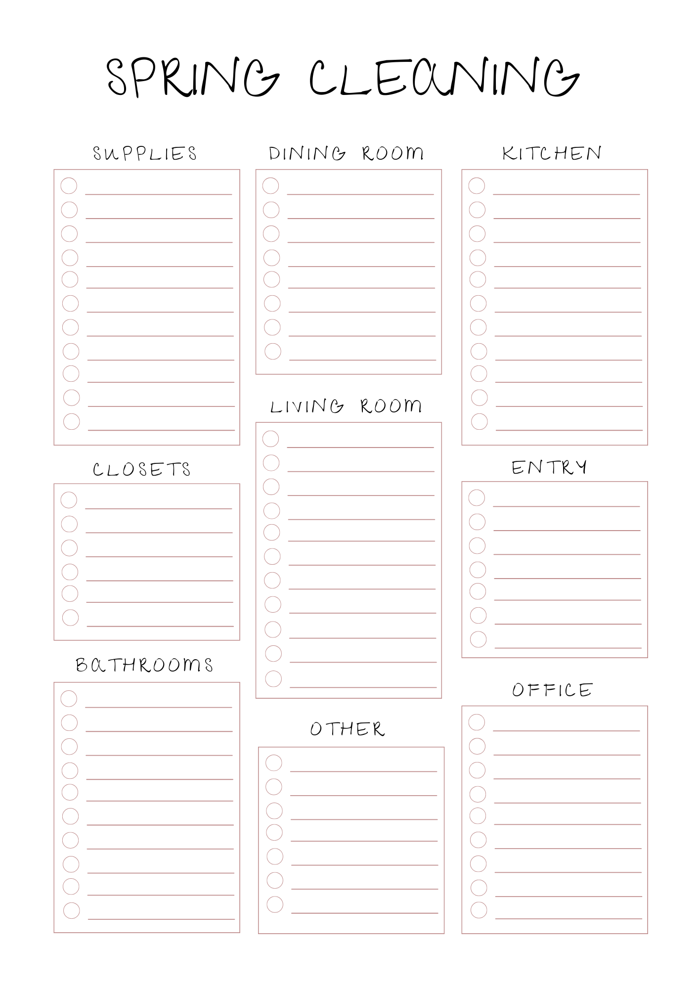 Cleaning & Organizing Journal- digital download
