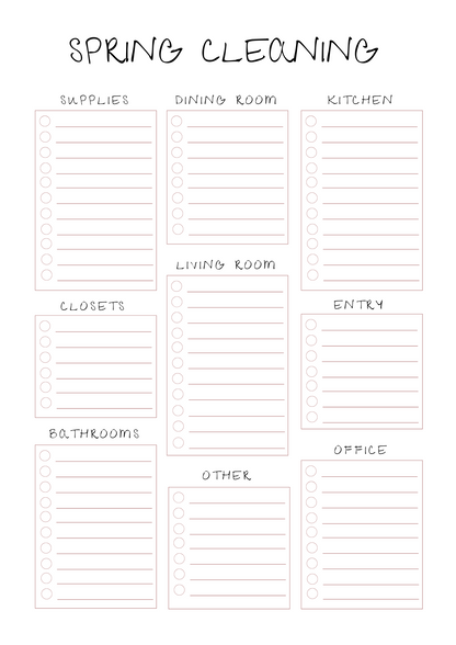Cleaning & Organizing Journal- digital download