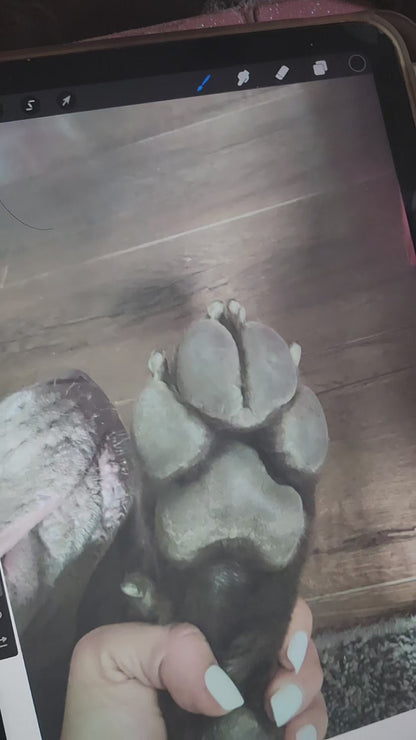 Custom- dog paw or dog face tee- comfort color- neon pink