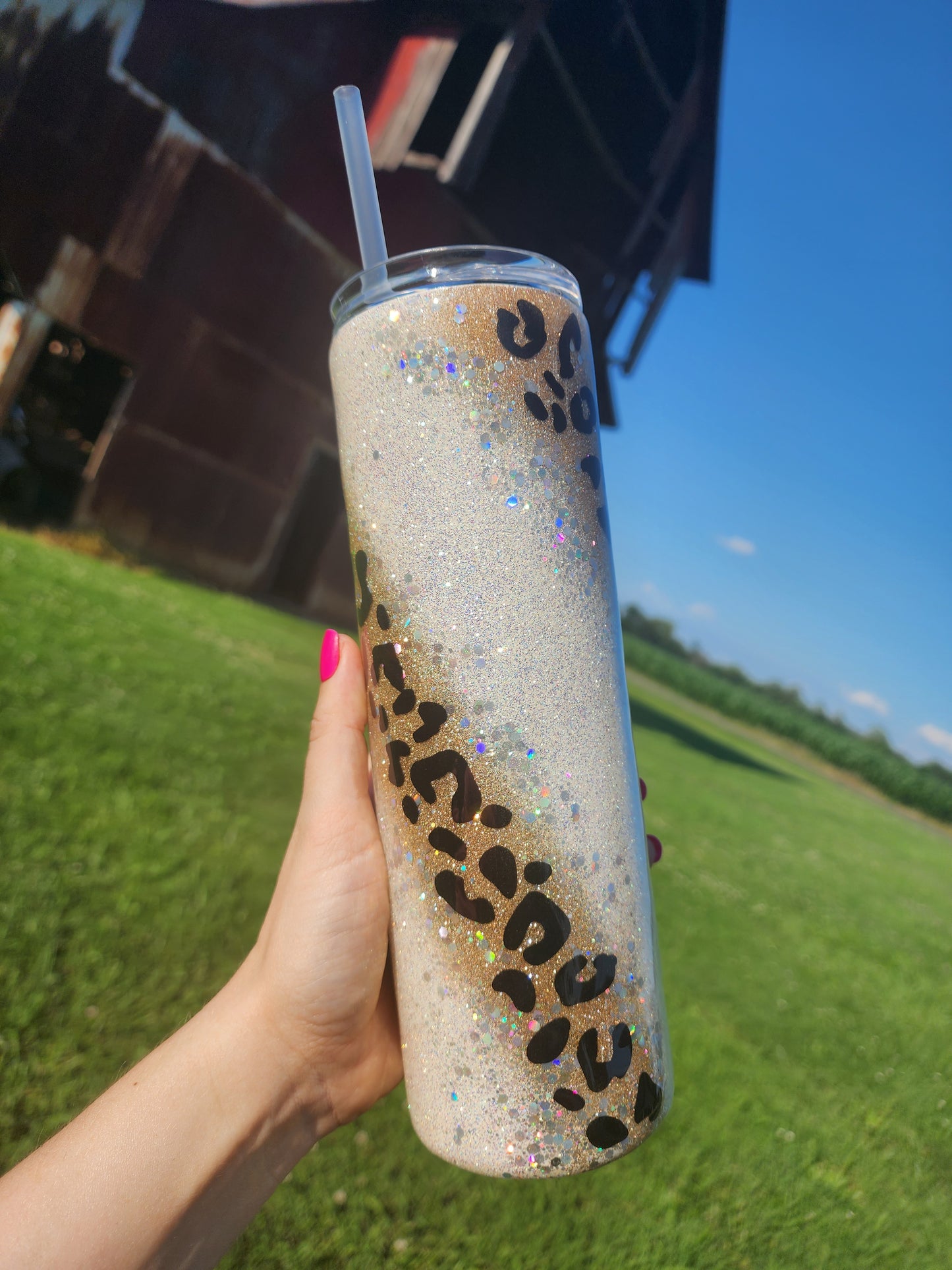 30oz opal/leopard swirl