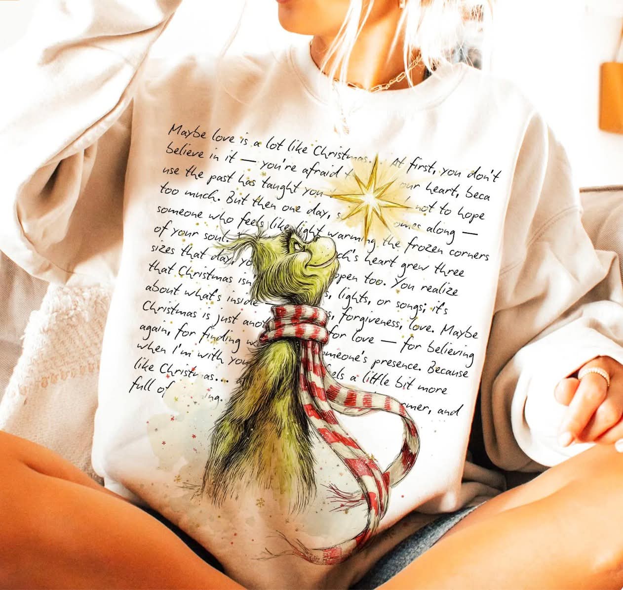 Maybe love is a lot like Christmas 🎄  Crewneck sweatshirt