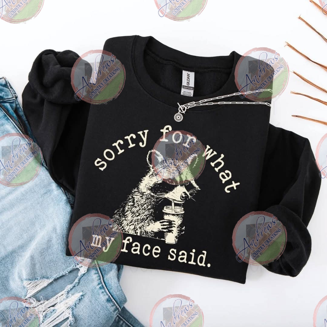 Sorry for what my face said- crewneck