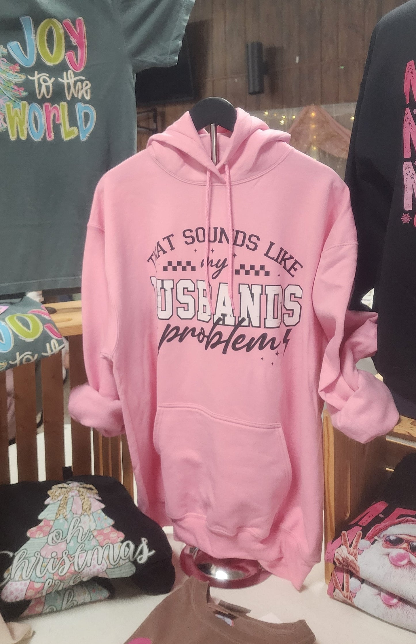 My husbands problem- hoodie- XL