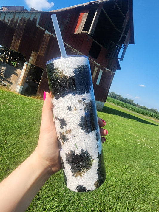 20oz- splattered cow