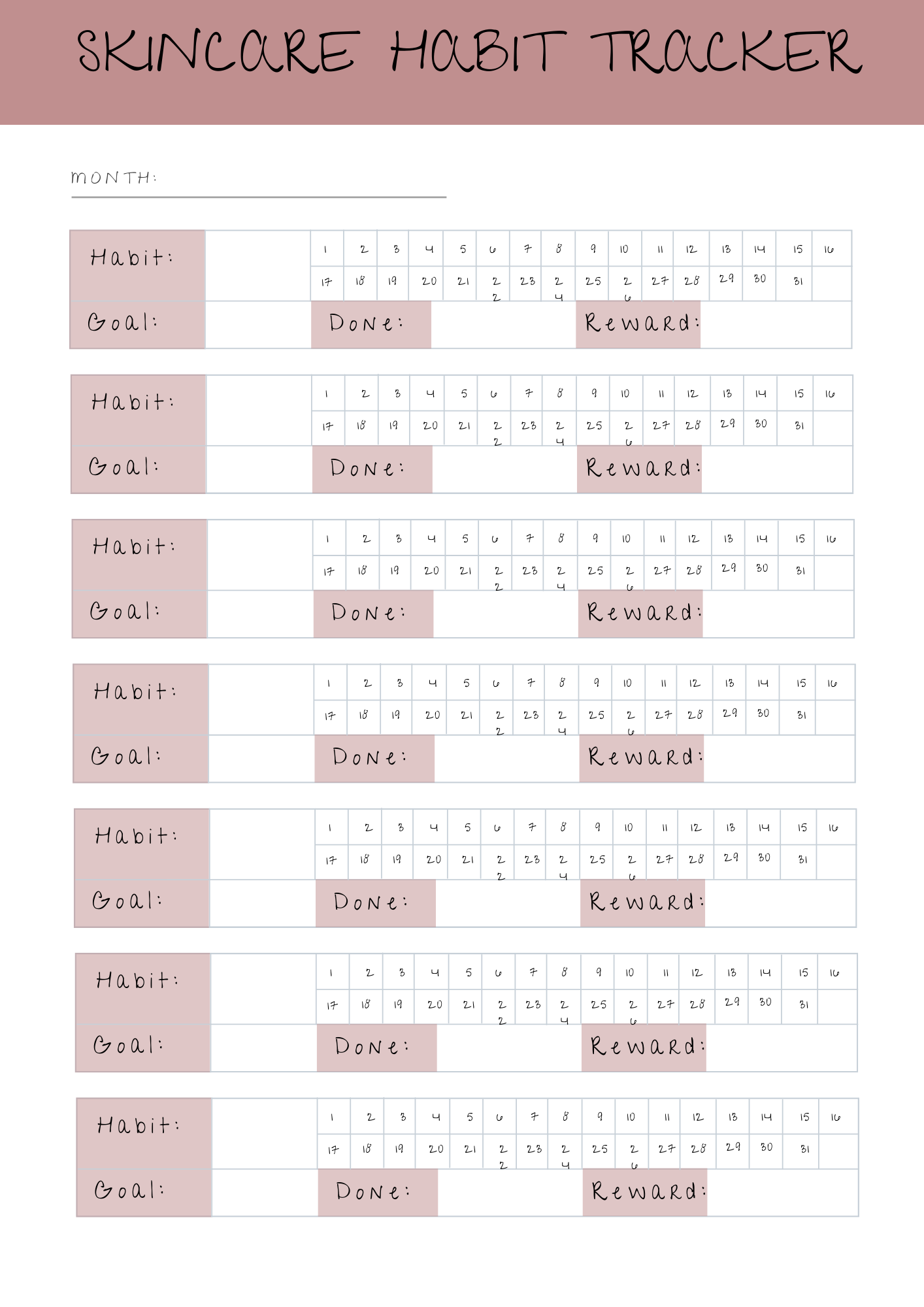 SelfCare planner- Digital download
