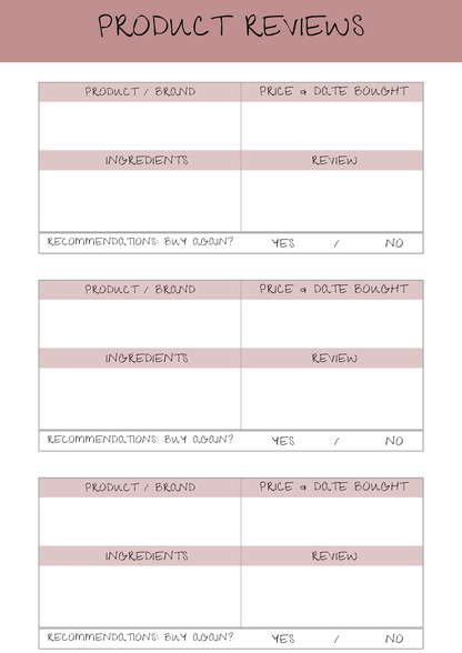 SelfCare planner- Digital download